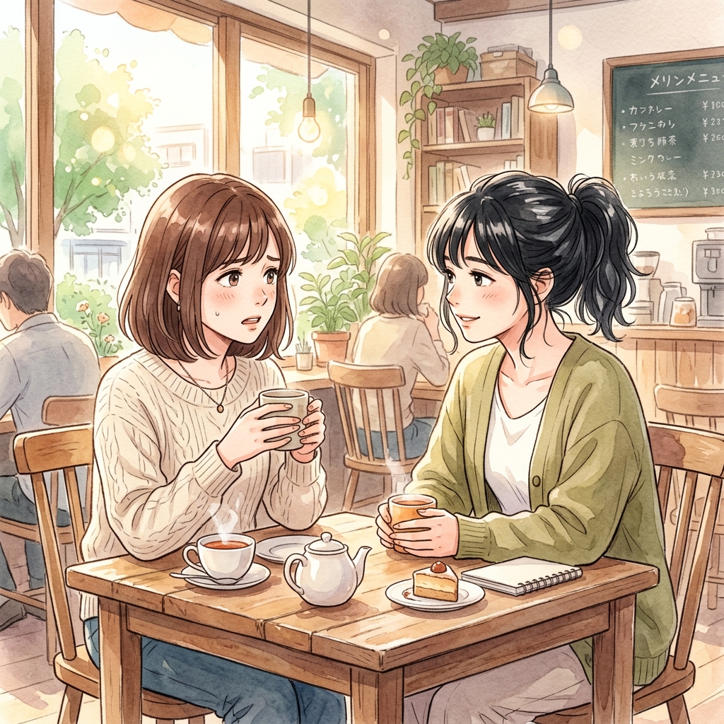 カフェでの会話